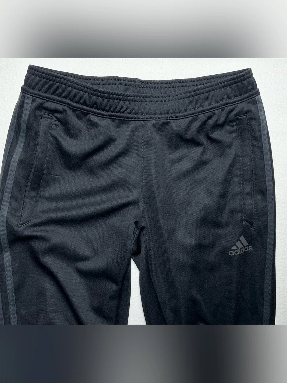 Adidas Women’s Small Track Pants • Black Athletic Training Zip‑Leg